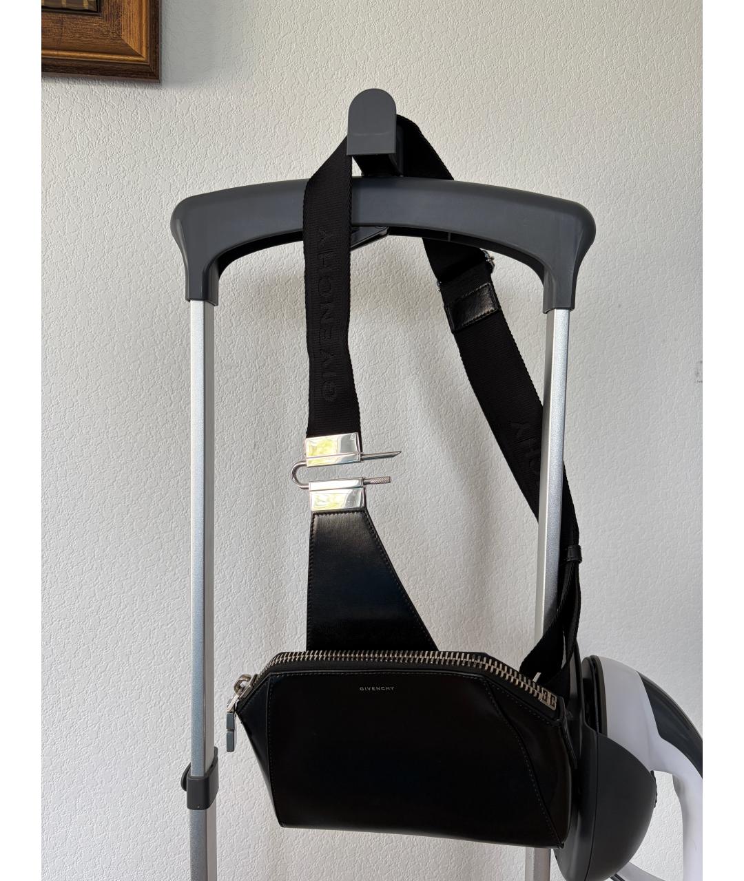 GIVENCHY Черная кожаная сумка на плечо, фото 3