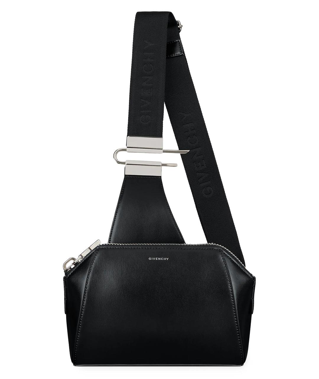 GIVENCHY Черная кожаная сумка на плечо, фото 9