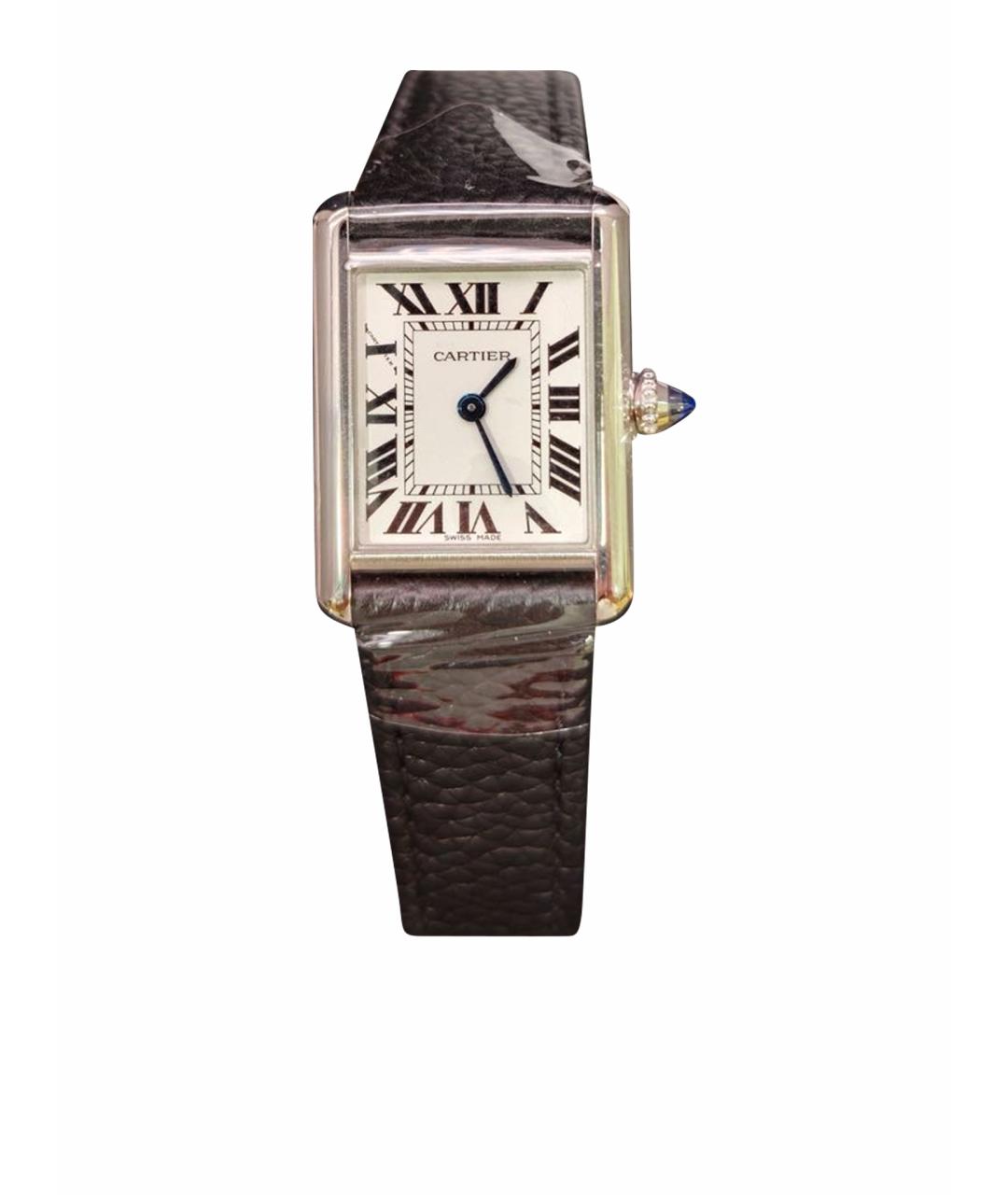 CARTIER Белые кожаные часы, фото 1
