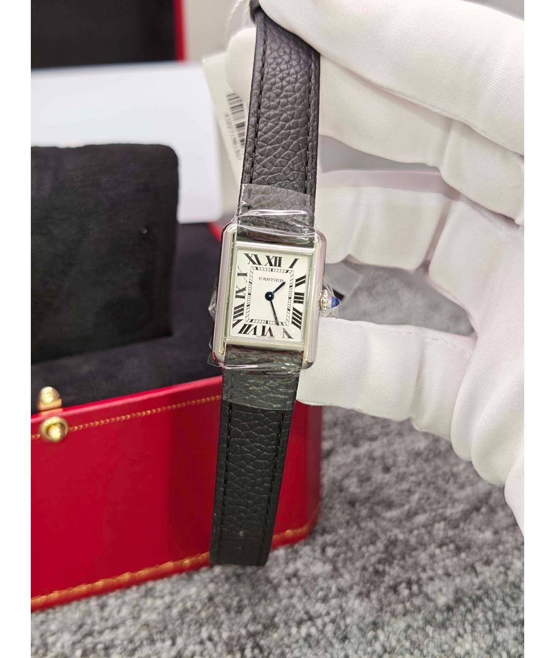 CARTIER Белые кожаные часы, фото 2