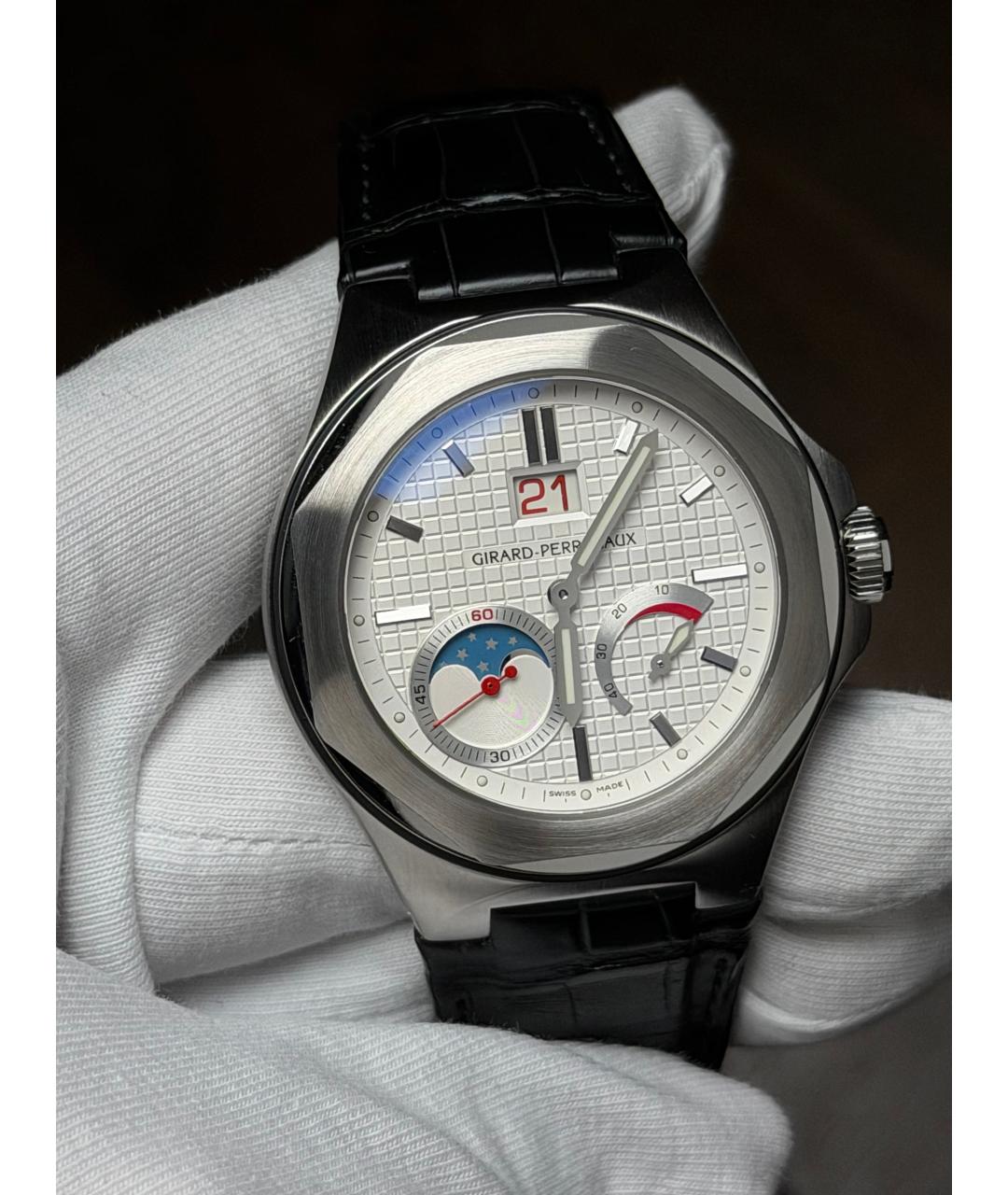 GIRARD PERREGAUX Серебряные часы, фото 2