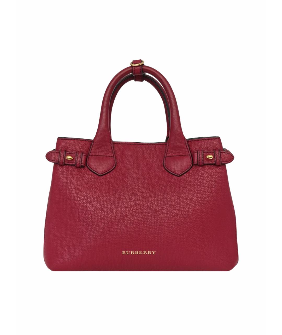BURBERRY Бордовая кожаная сумка через плечо, фото 1