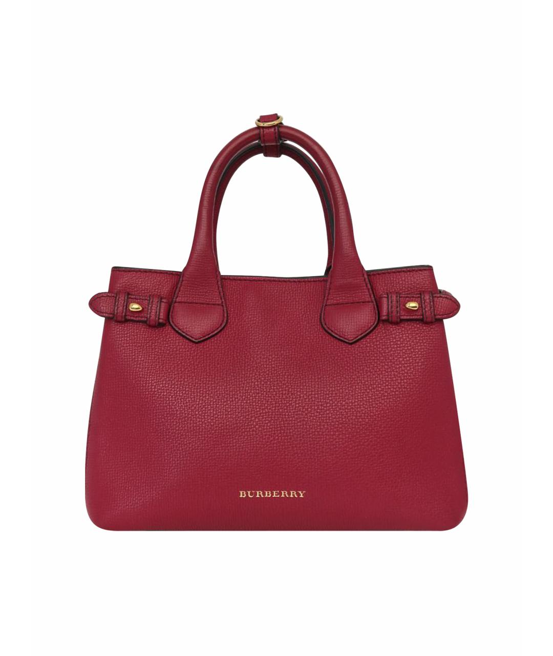BURBERRY Бордовая кожаная сумка через плечо, фото 9