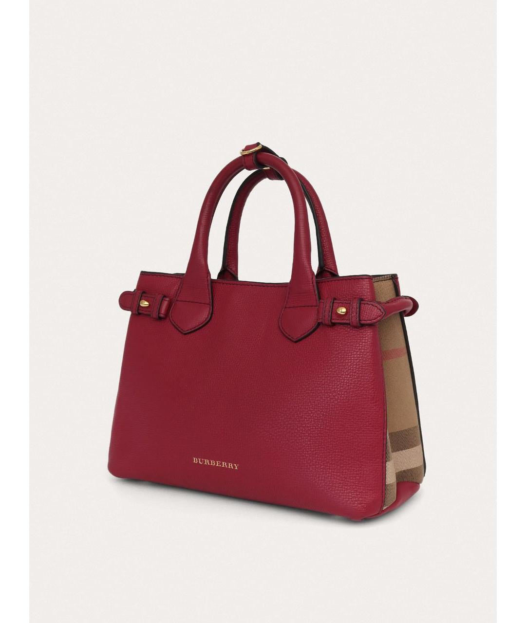 BURBERRY Бордовая кожаная сумка через плечо, фото 2