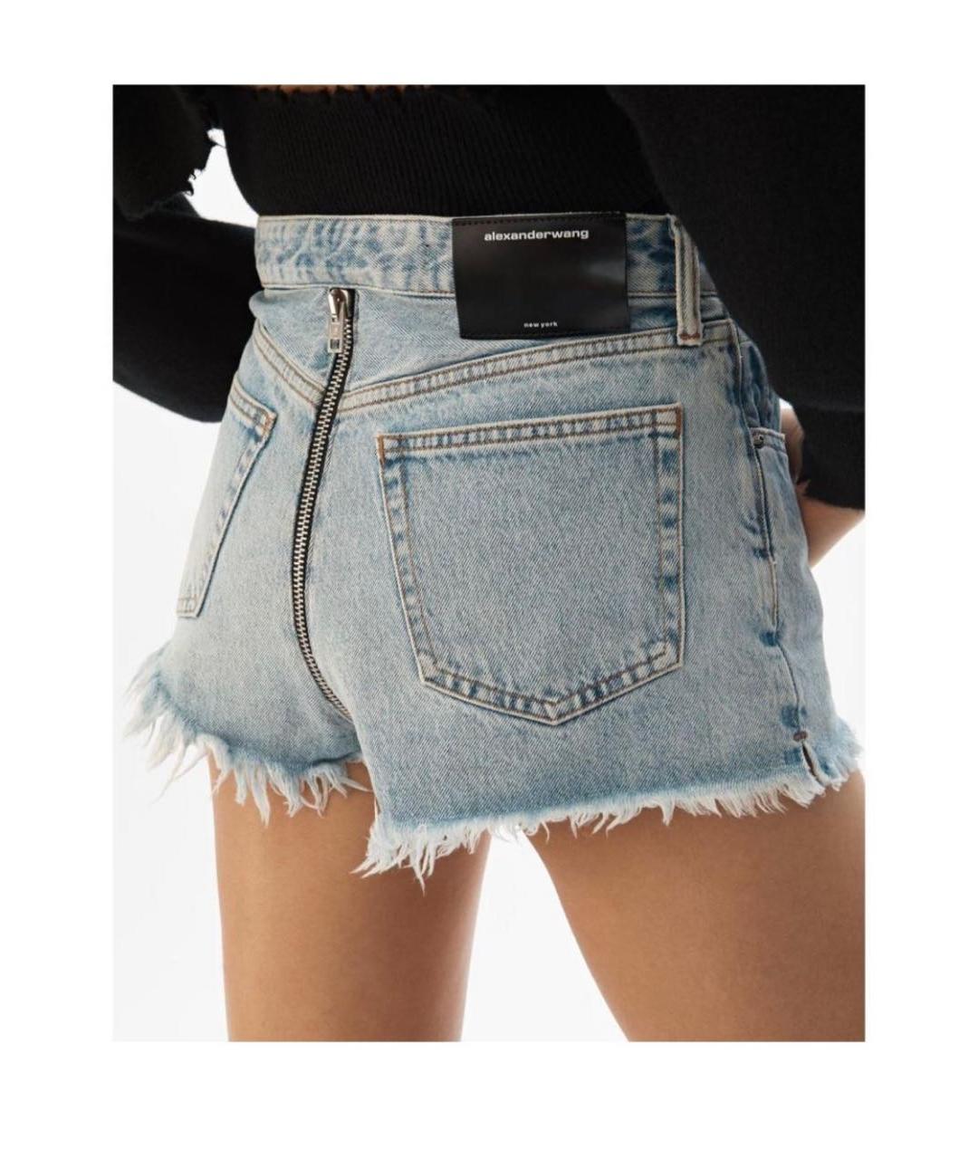 ALEXANDER WANG Синие деним шорты, фото 4
