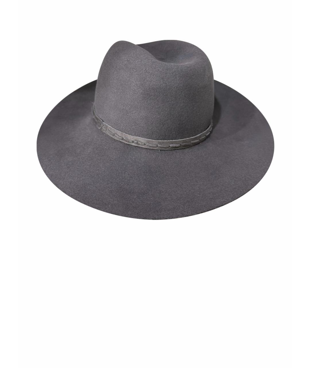 RAG & BONE Серая шерстяная шляпа, фото 1