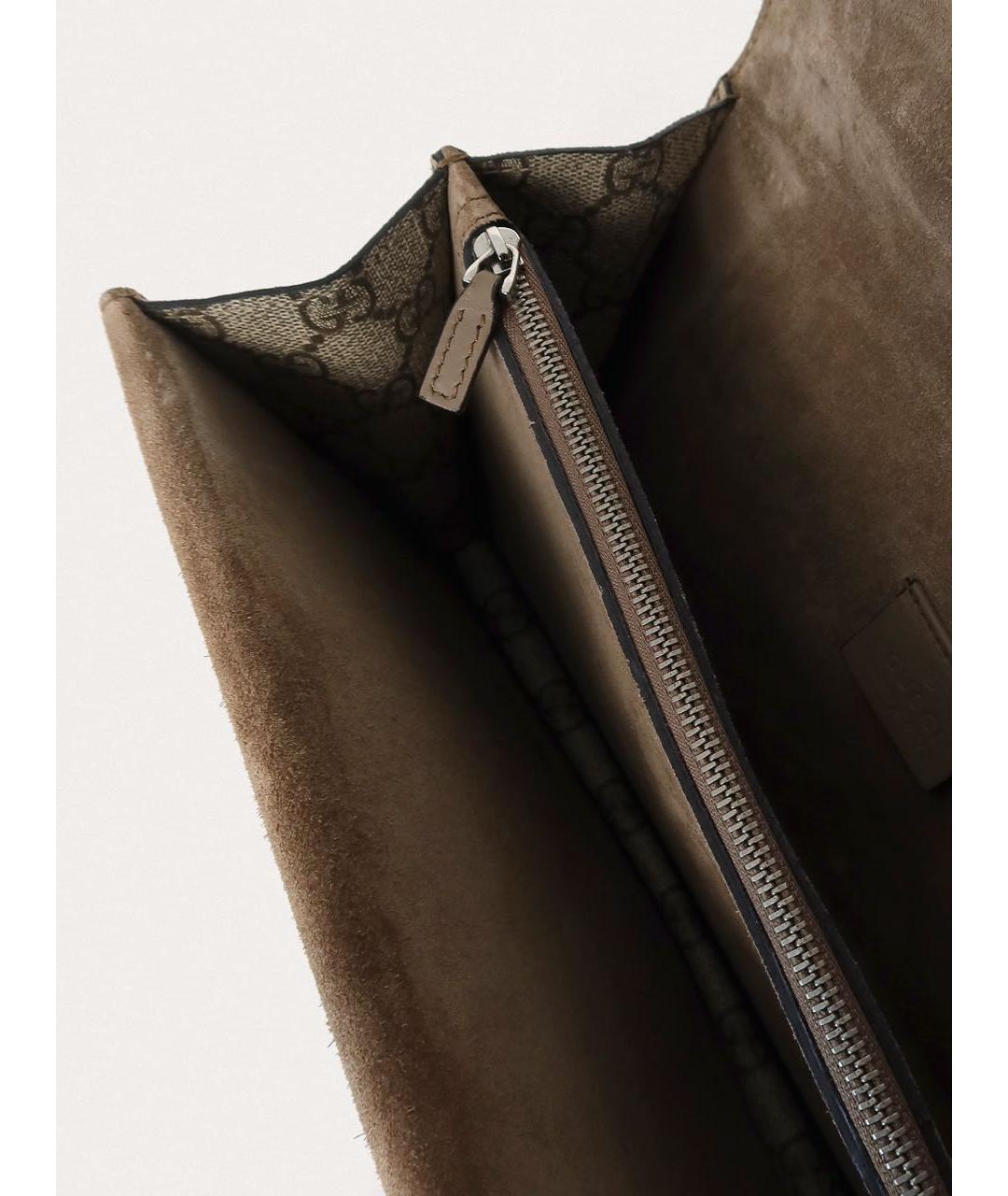 GUCCI Бежевая тканевая сумка через плечо, фото 4