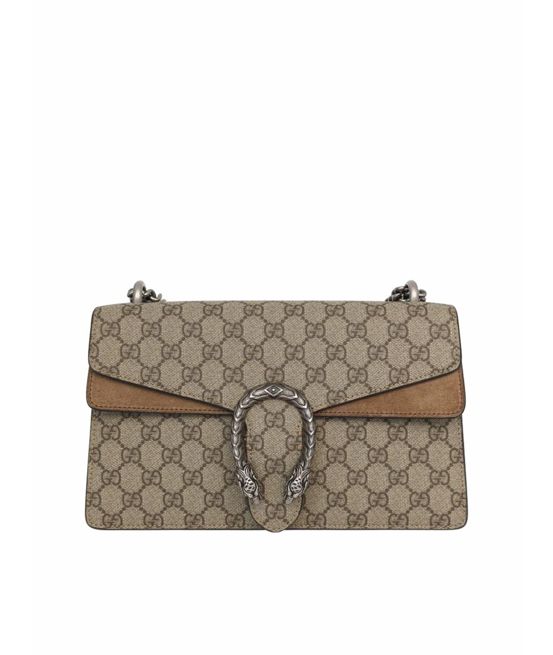 GUCCI Бежевая тканевая сумка через плечо, фото 1