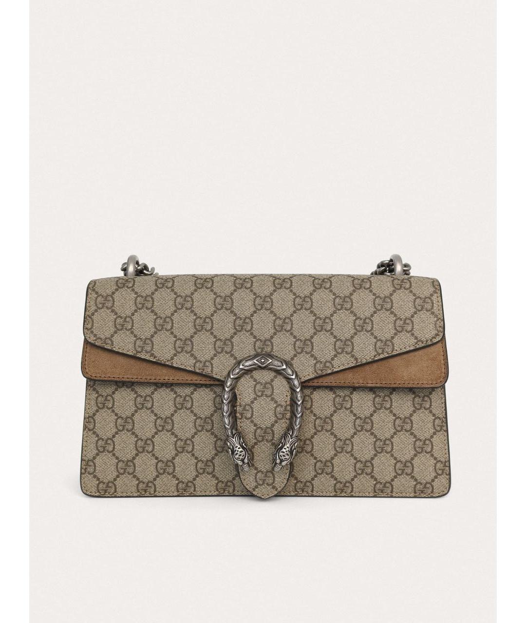 GUCCI Бежевая тканевая сумка через плечо, фото 9