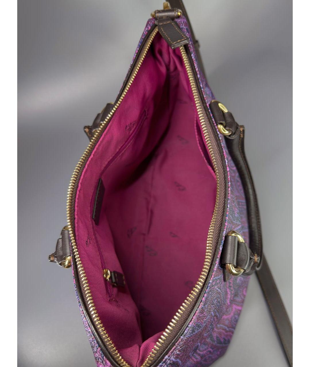 ETRO Фиолетовая сумка тоут, фото 4