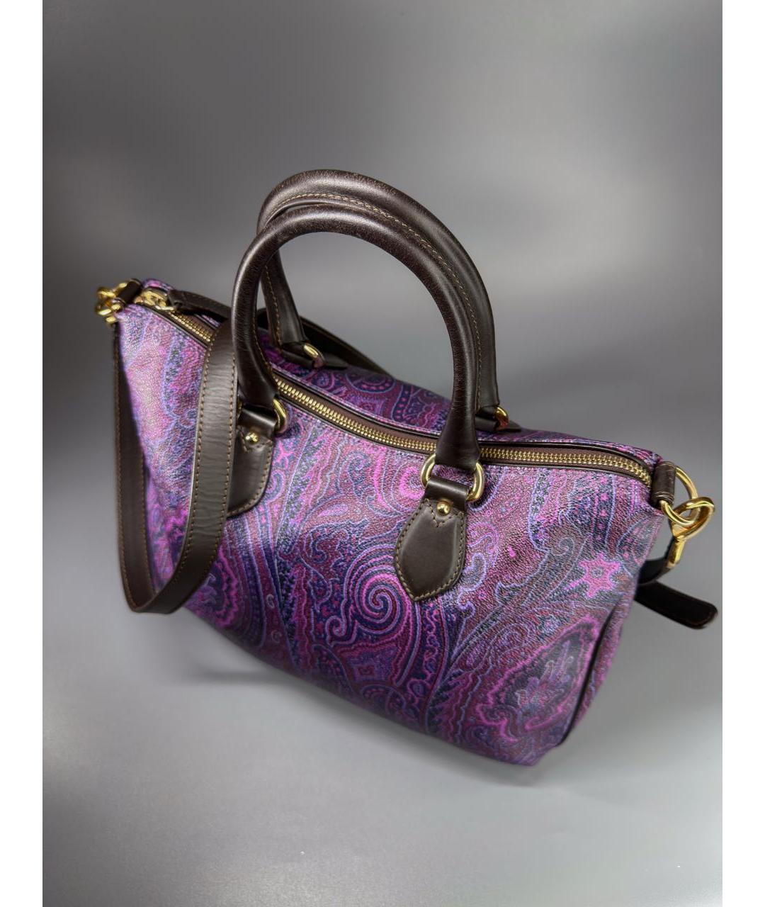 ETRO Фиолетовая сумка тоут, фото 7