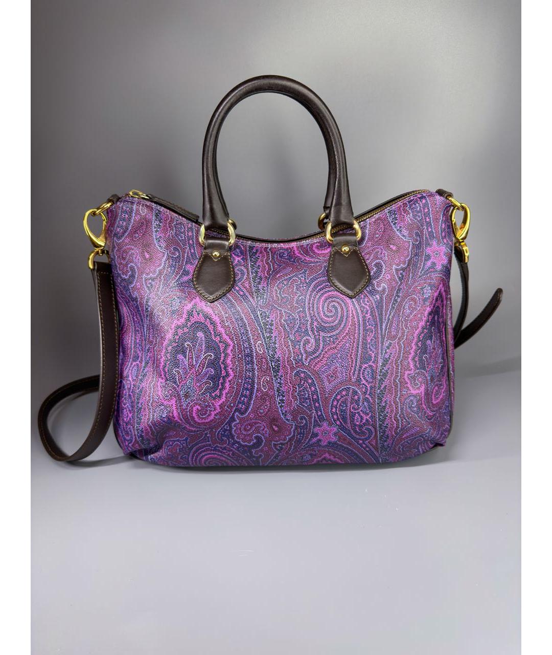 ETRO Фиолетовая сумка тоут, фото 3