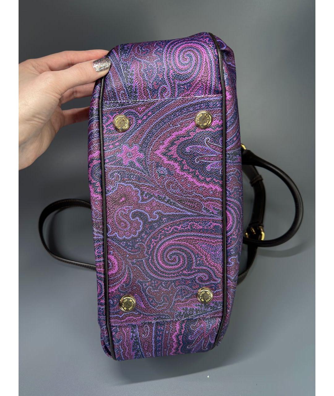 ETRO Фиолетовая сумка тоут, фото 5