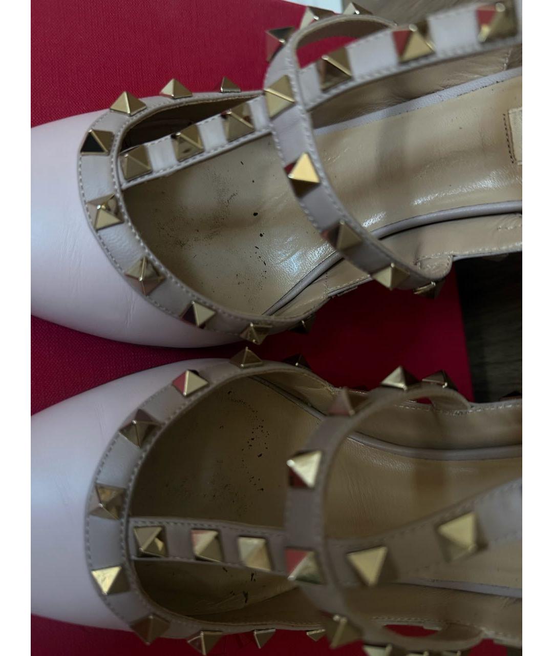 VALENTINO Розовые кожаные босоножки, фото 5
