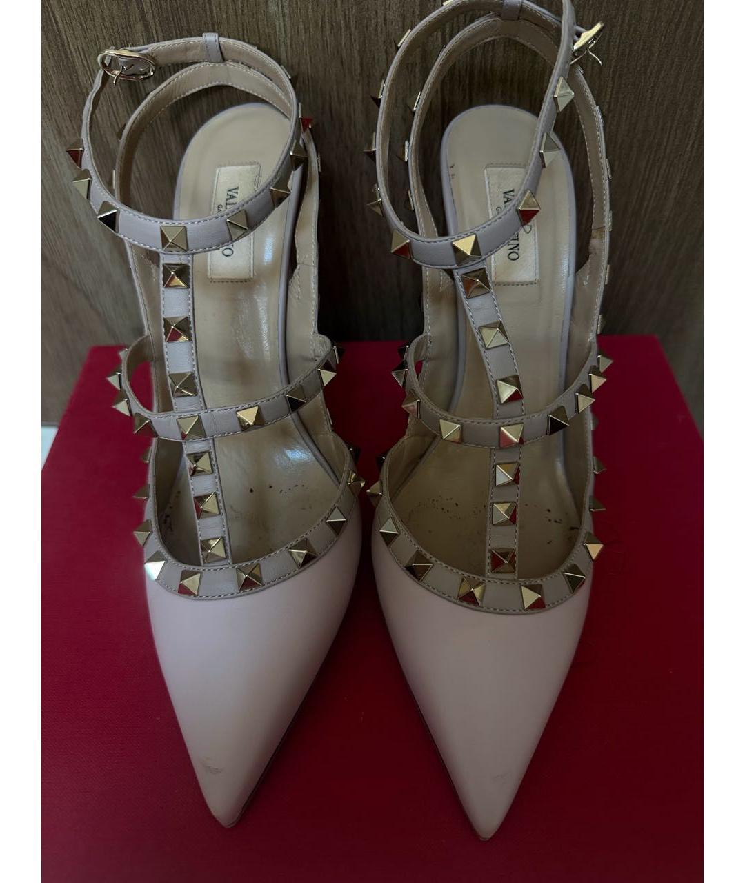 VALENTINO Розовые кожаные босоножки, фото 2