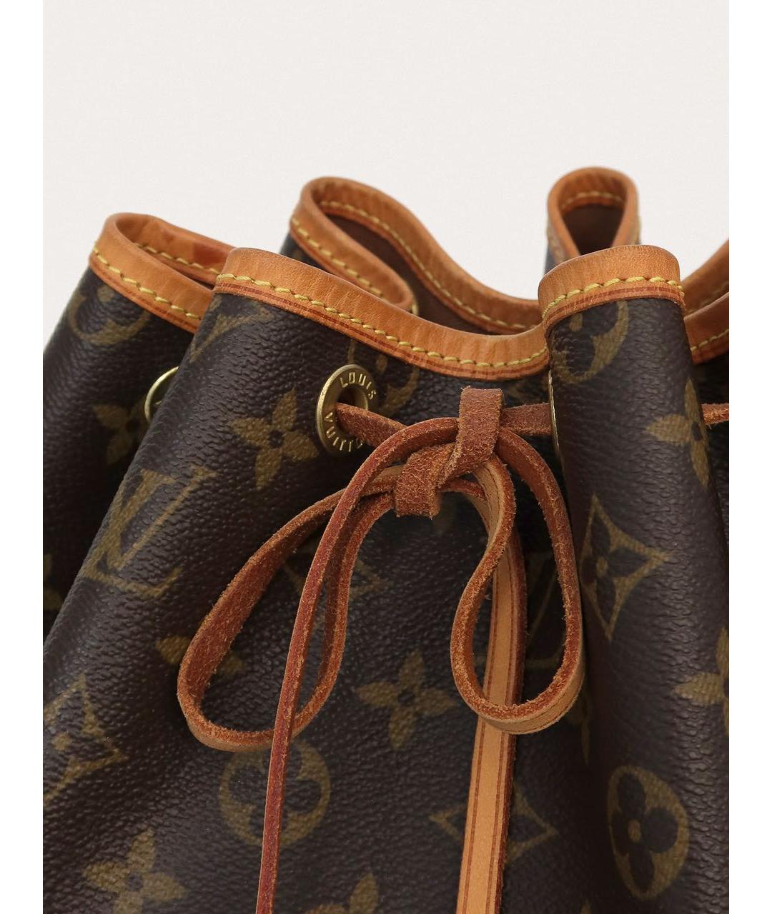 LOUIS VUITTON Коричневая кожаная сумка через плечо, фото 7