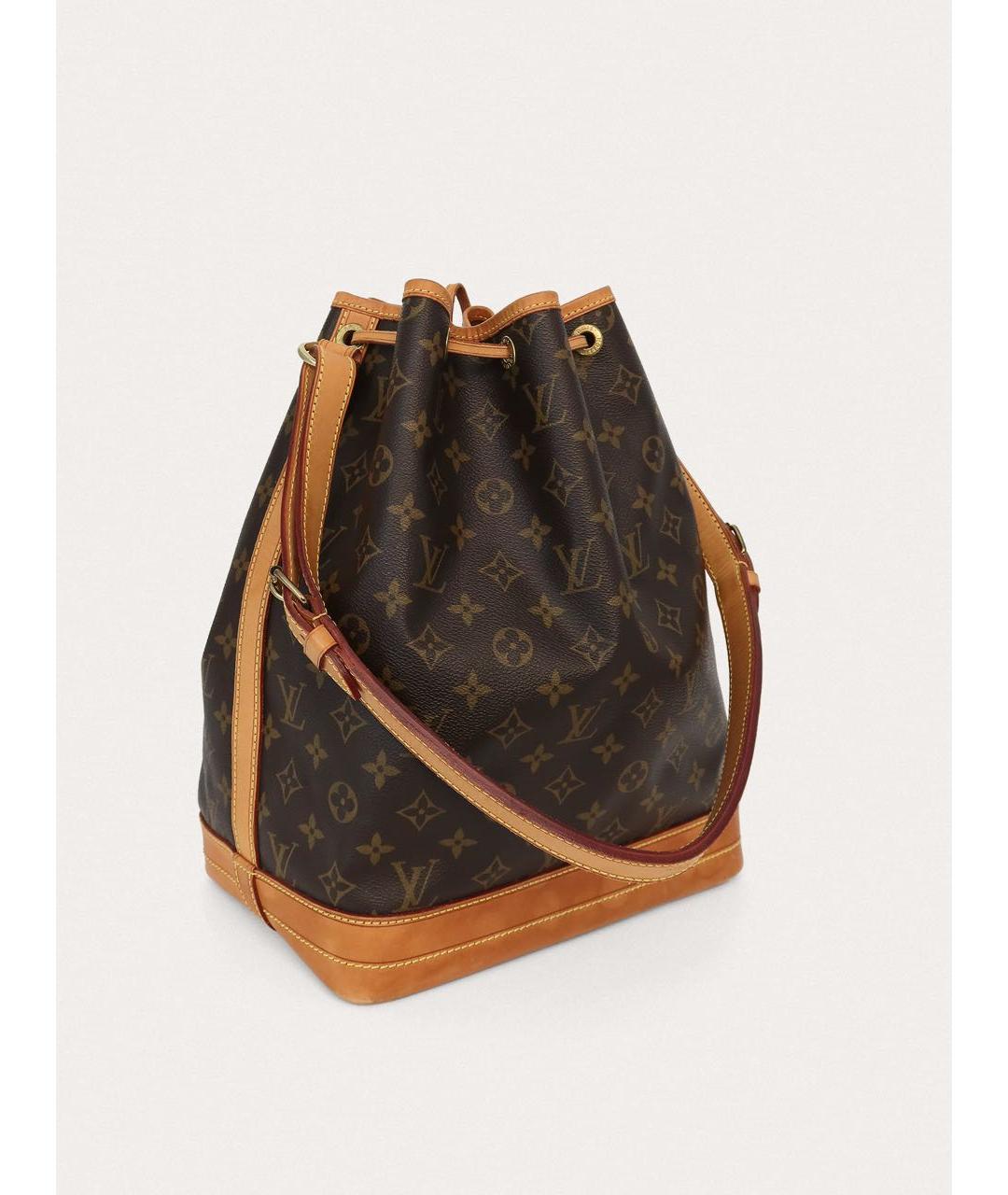 LOUIS VUITTON Коричневая кожаная сумка через плечо, фото 3