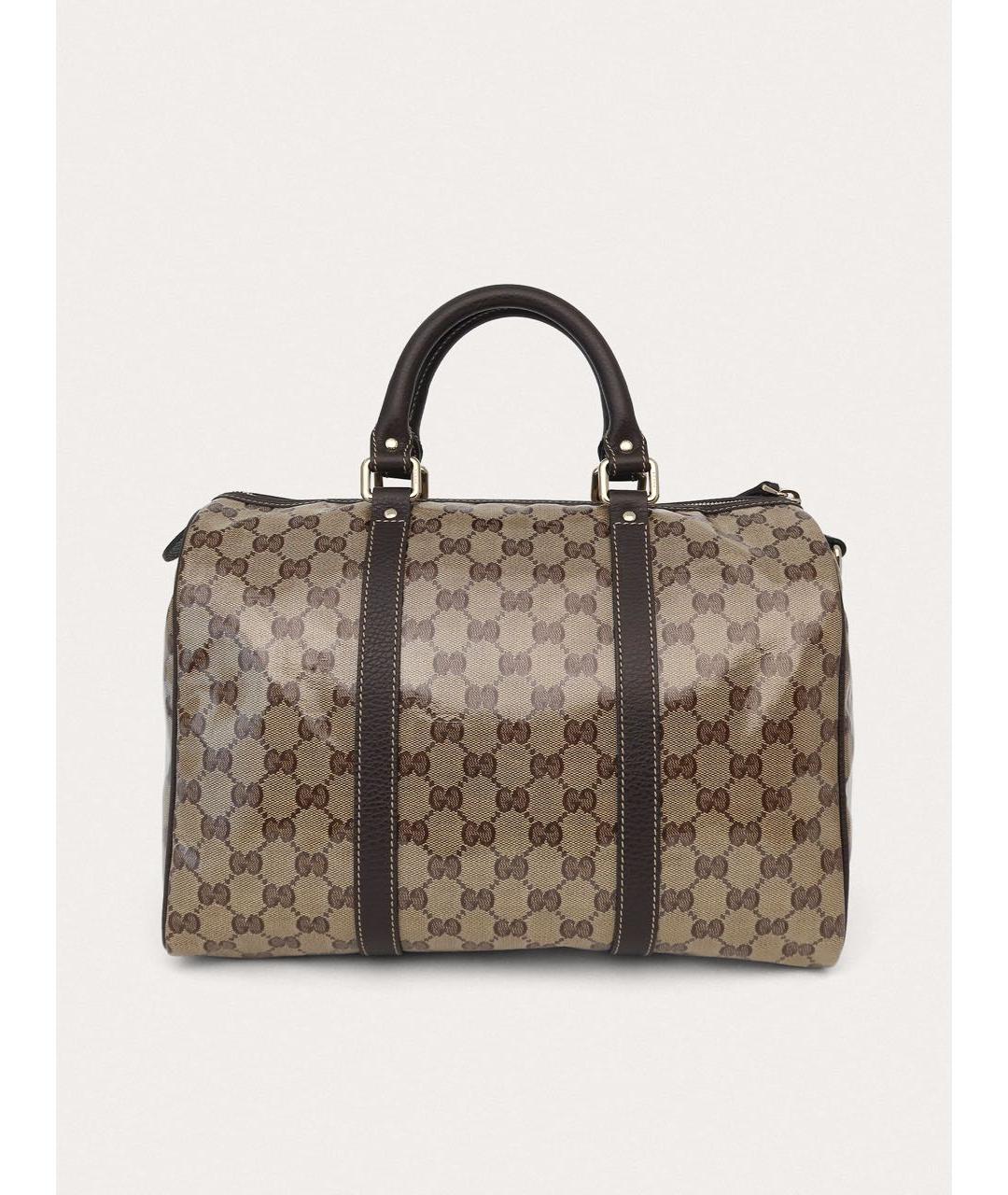 GUCCI Бежевая сумка с короткими ручками из лакированной кожи, фото 3
