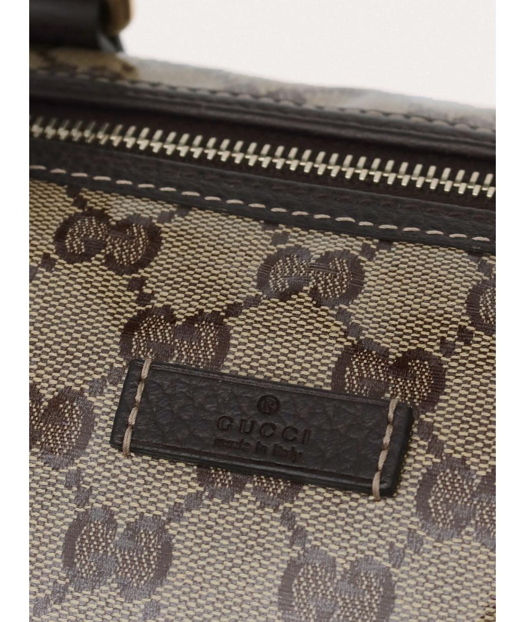 GUCCI Бежевая сумка с короткими ручками из лакированной кожи, фото 6