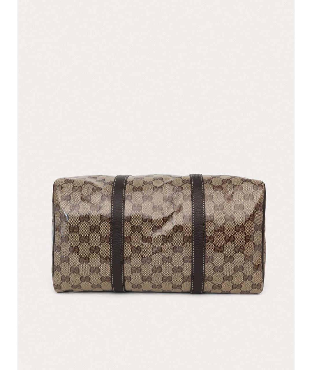 GUCCI Бежевая сумка с короткими ручками из лакированной кожи, фото 4