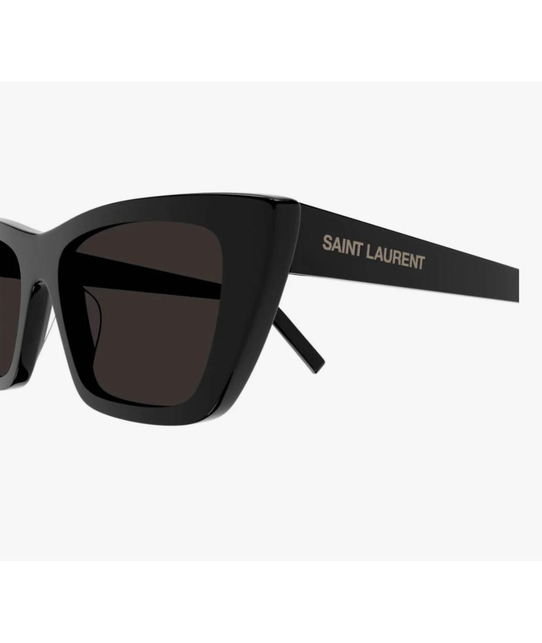 SAINT LAURENT Черные пластиковые солнцезащитные очки, фото 3