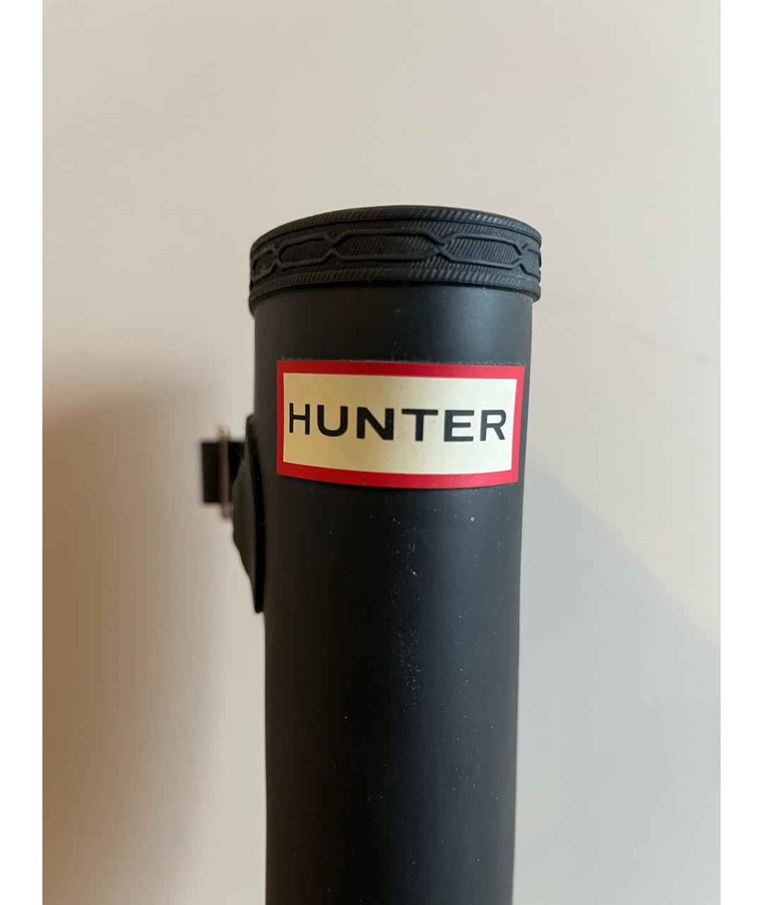 HUNTER Черные сапоги, фото 7