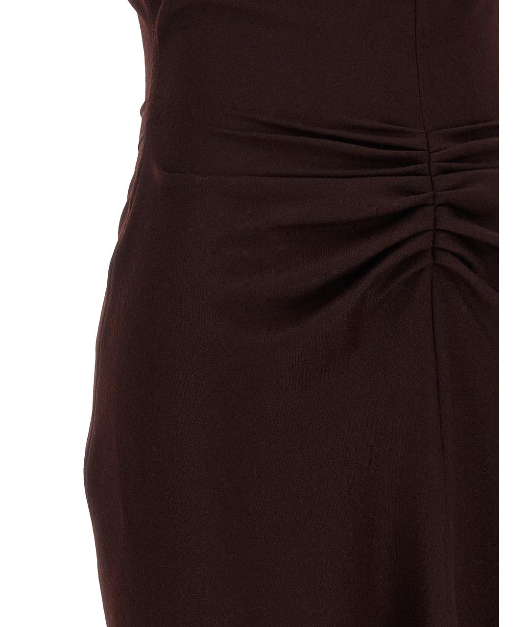 VICTORIA BECKHAM Бордовое шерстяное платье, фото 4