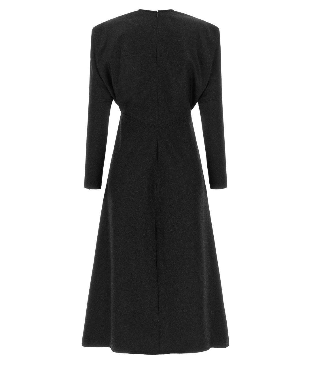 VICTORIA BECKHAM Серое шерстяное платье, фото 2