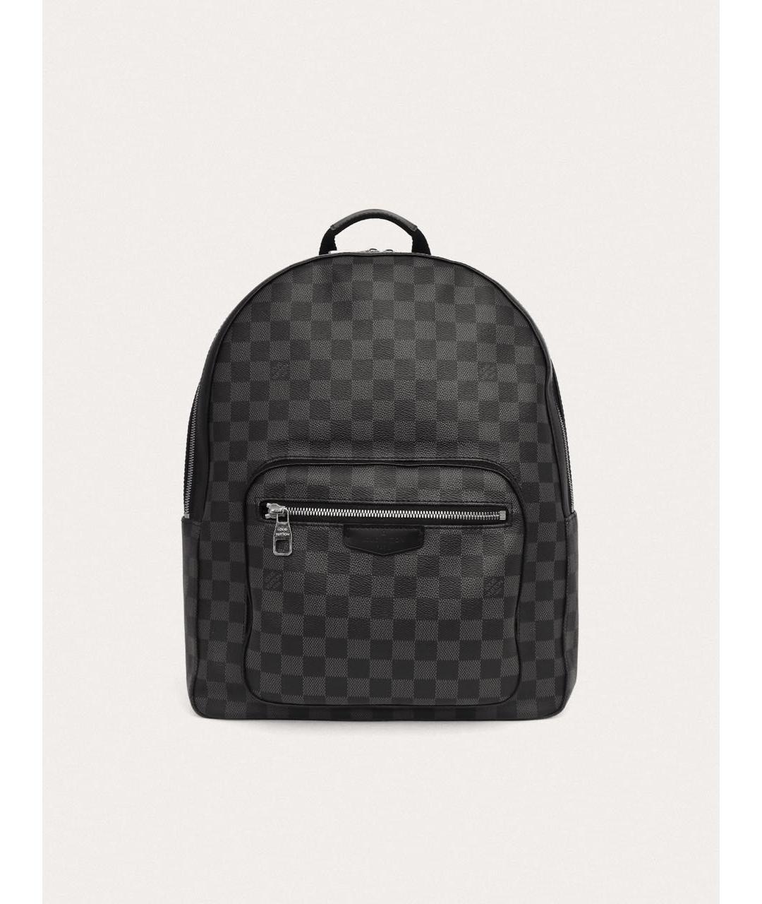 LOUIS VUITTON Черный кожаный рюкзак, фото 9