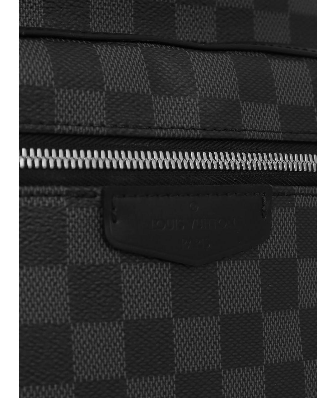 LOUIS VUITTON Черный кожаный рюкзак, фото 5