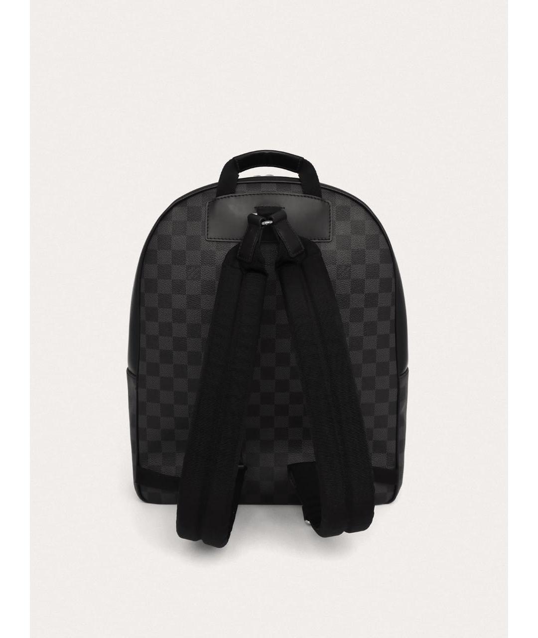 LOUIS VUITTON Черный кожаный рюкзак, фото 3