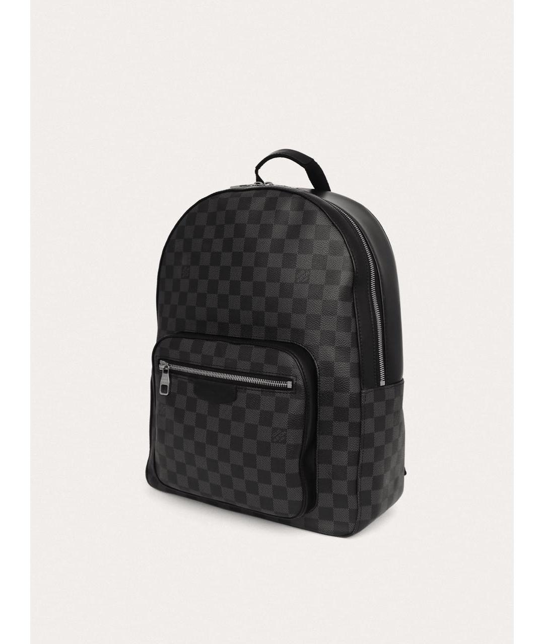 LOUIS VUITTON Черный кожаный рюкзак, фото 2