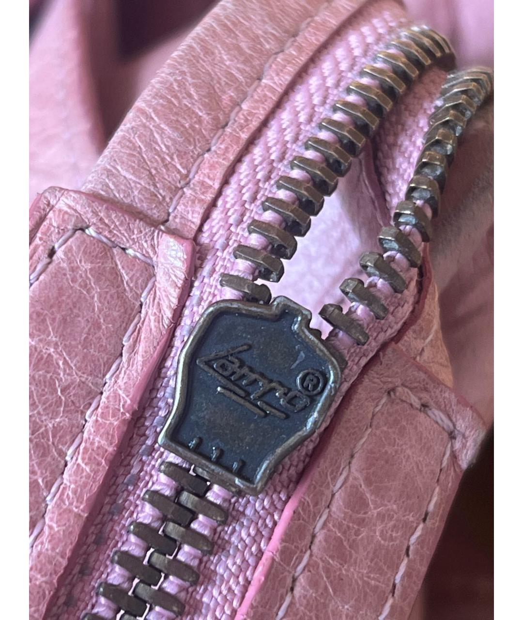 BALENCIAGA Коралловая кожаная сумка с короткими ручками, фото 4