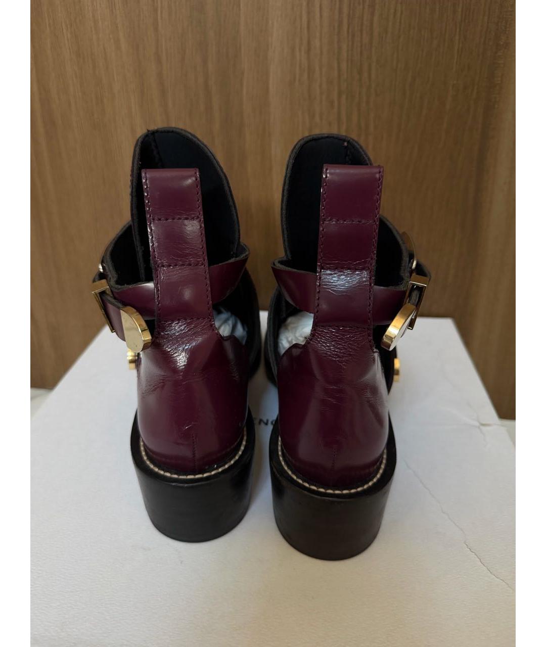 BALENCIAGA Фиолетовые кожаные ботильоны, фото 4