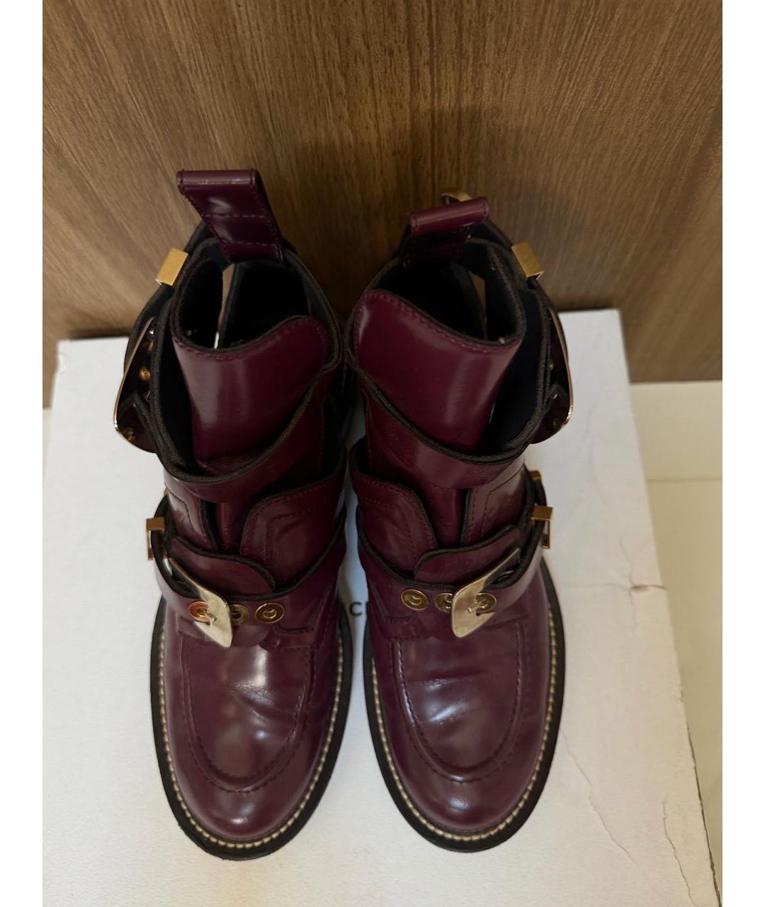 BALENCIAGA Фиолетовые кожаные ботильоны, фото 3