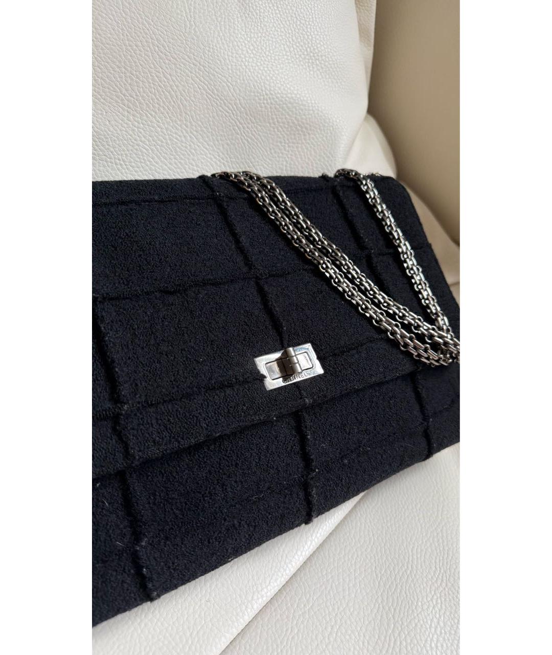 CHANEL Черная твидовая сумка через плечо, фото 2
