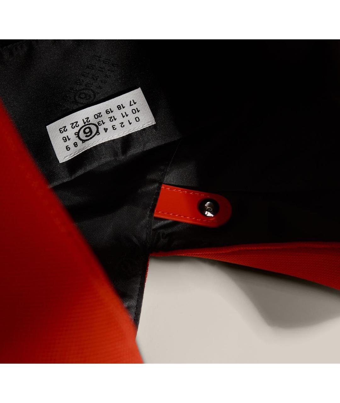 MM6 MAISON MARGIELA Оранжевая тканевая сумка через плечо, фото 4
