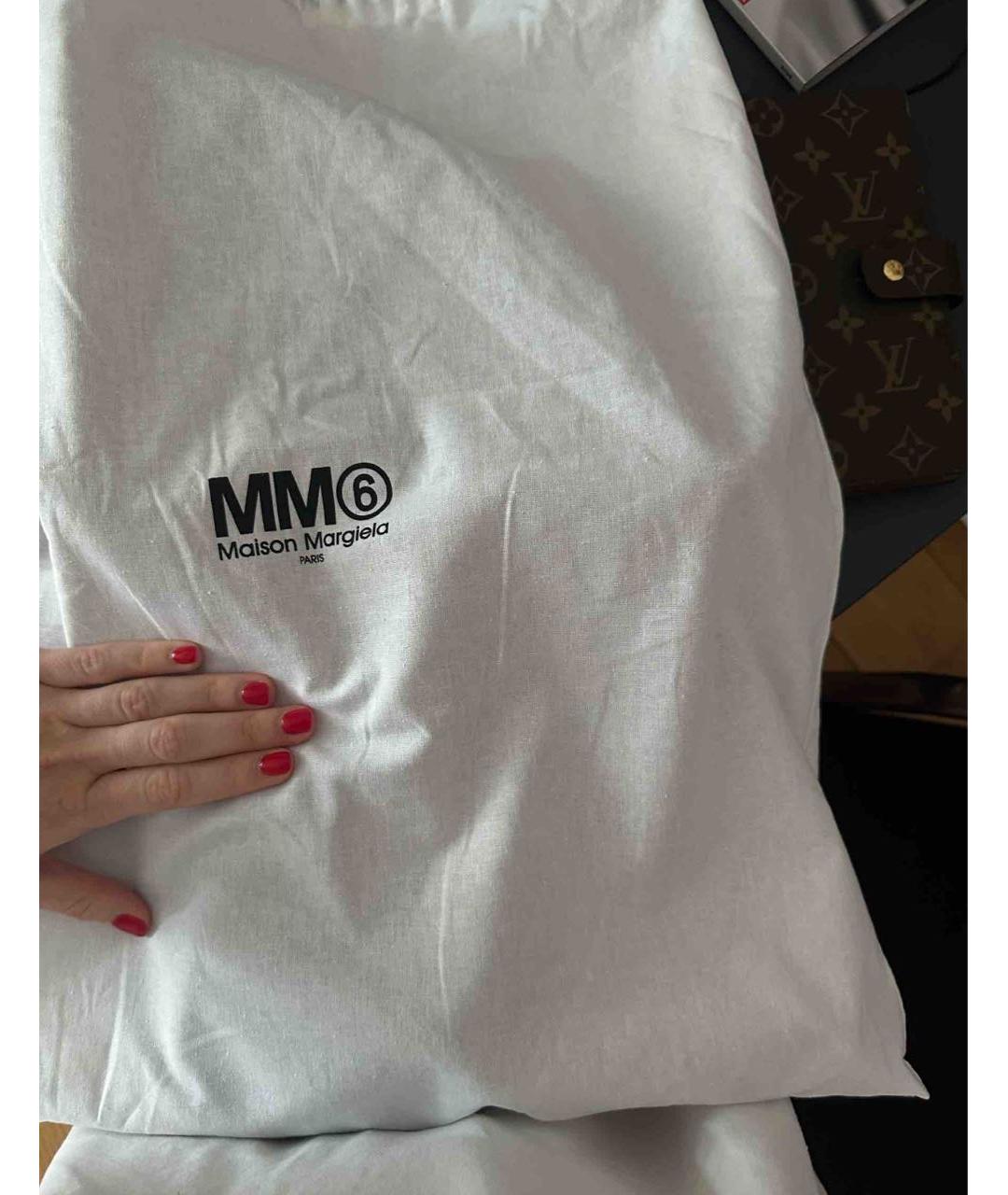 MM6 MAISON MARGIELA Оранжевая тканевая сумка через плечо, фото 5
