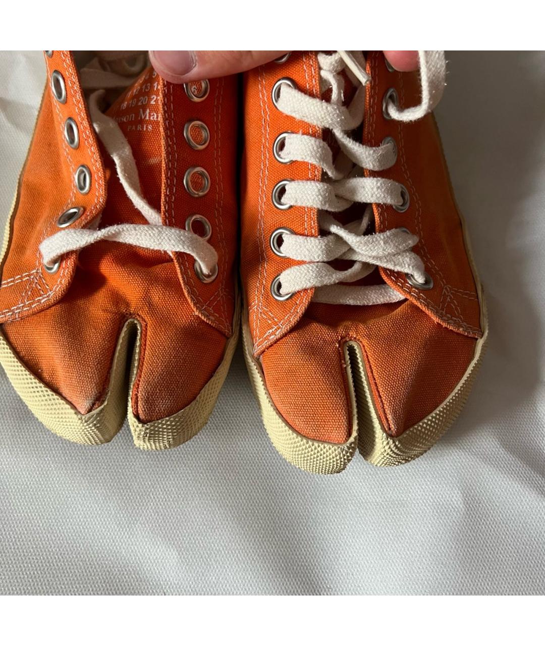 MAISON MARGIELA Оранжевые кеды, фото 5