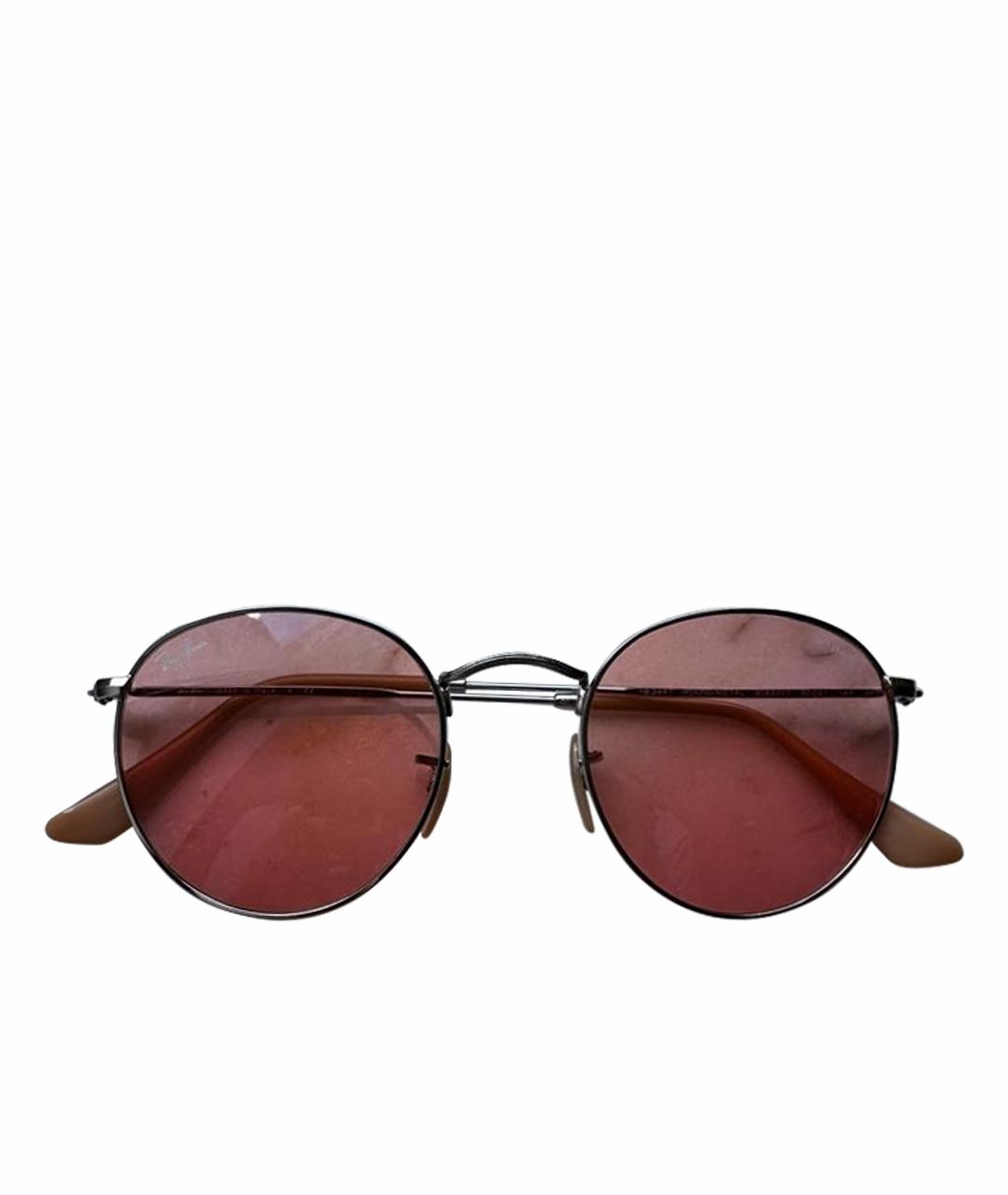 RAY BAN Розовые металлические солнцезащитные очки, фото 1