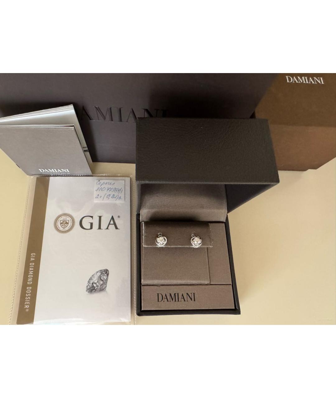 DAMIANI Белые серьги из белого золота, фото 3
