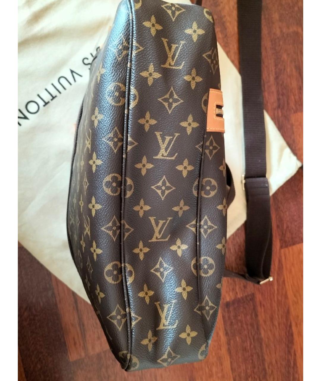 LOUIS VUITTON Коричневая кожаная сумка через плечо, фото 6