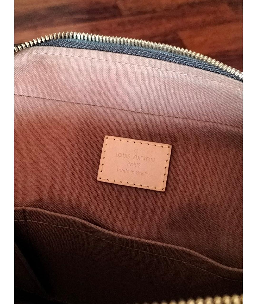 LOUIS VUITTON Коричневая кожаная сумка через плечо, фото 3