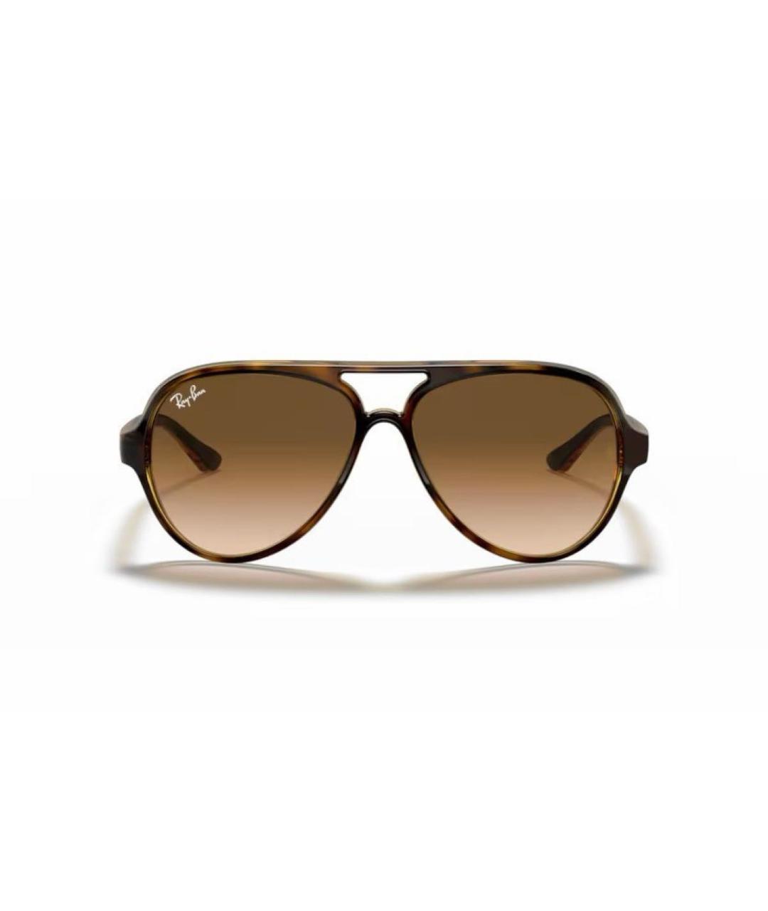 RAY BAN Коричневые пластиковые солнцезащитные очки, фото 9