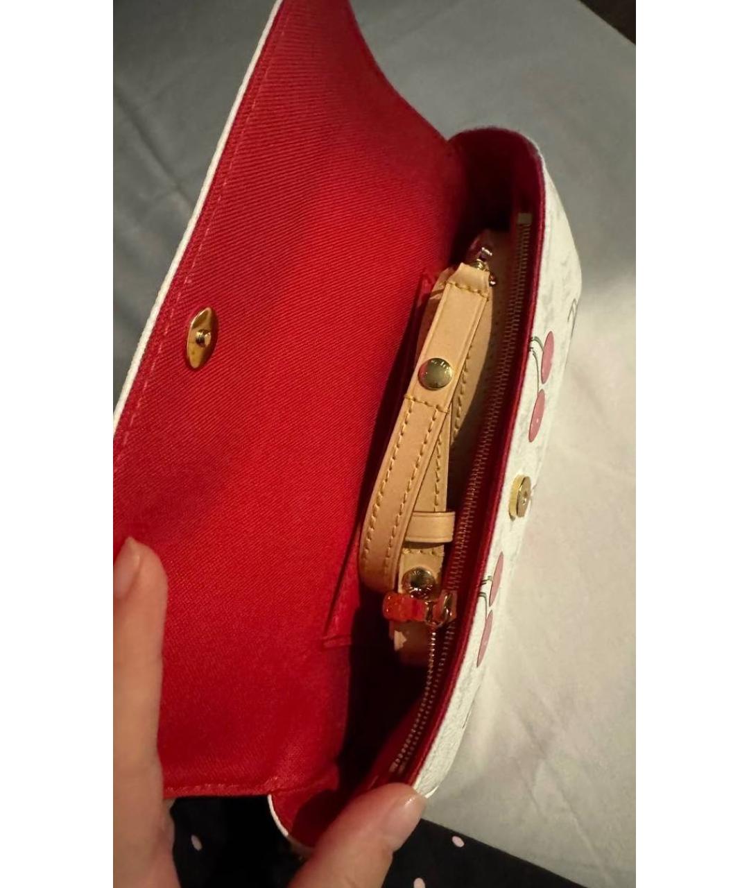 LOUIS VUITTON Белая сумка через плечо, фото 4