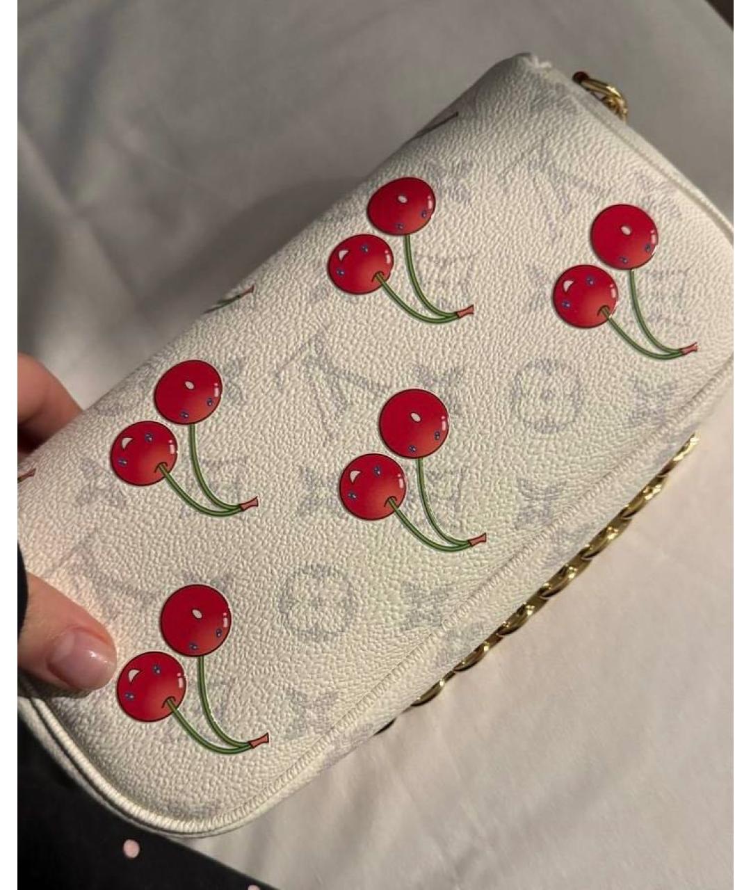 LOUIS VUITTON Белая сумка через плечо, фото 3
