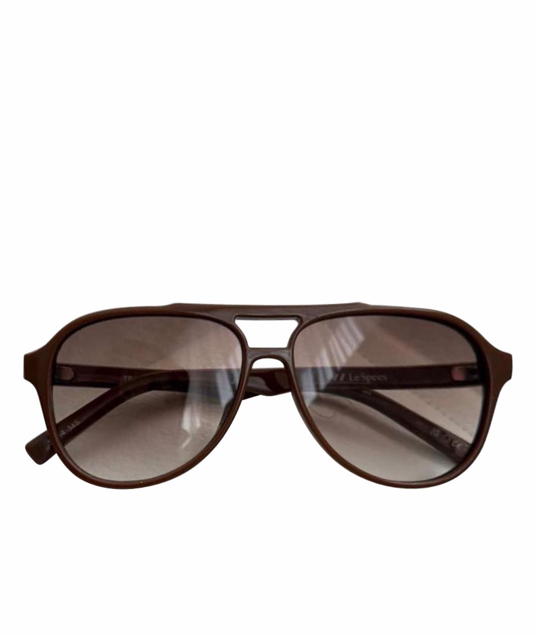 LE SPECS Коричневые пластиковые солнцезащитные очки, фото 1