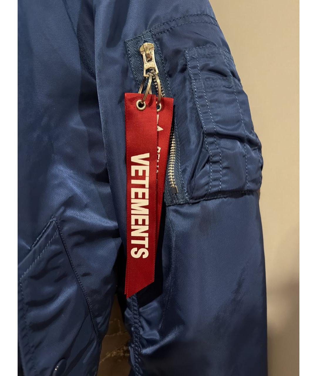 VETEMENTS Темно-синяя куртка, фото 3
