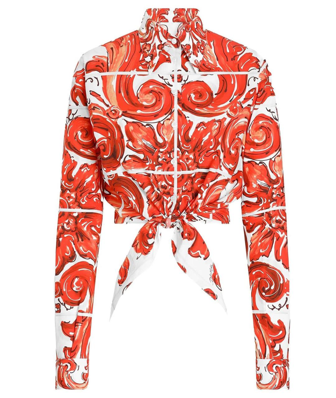 DOLCE&GABBANA Оранжевая хлопковая рубашка, фото 1