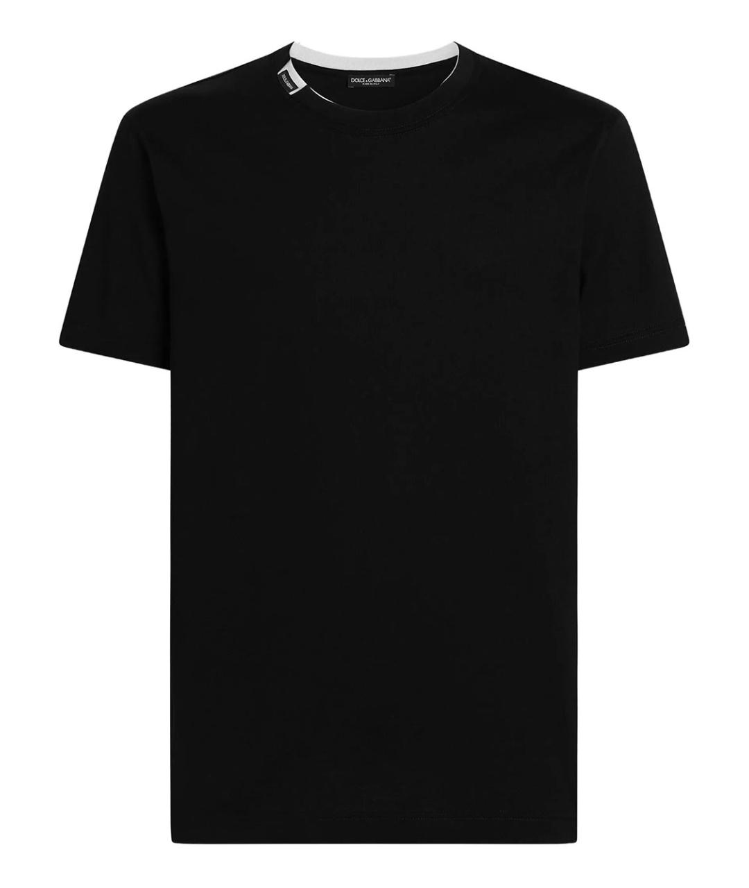 DOLCE&GABBANA Черная хлопковая футболка, фото 1